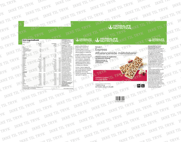 Herbalife F1 Express Bars - Cranberry White Chocolate