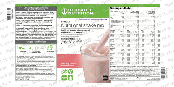 Formula 1 - Free From | Raspberry &amp; White Chocolate