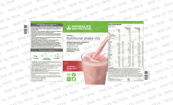 Formula 1 - Jordbær / Strawberry Delight, 550 gr.